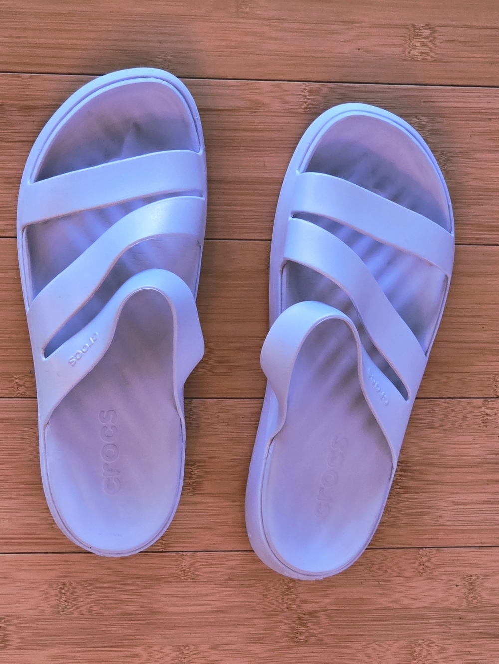 Crocs Getaway Shimmer Strappy Sandal Lavender Purple Platform Size 11 Women's - Picture 4 of 15